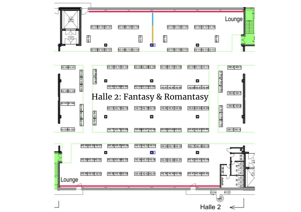 Hallenplan der Halle 2 der Münchner Buchmesse 2026 Fantasy und Romantasy